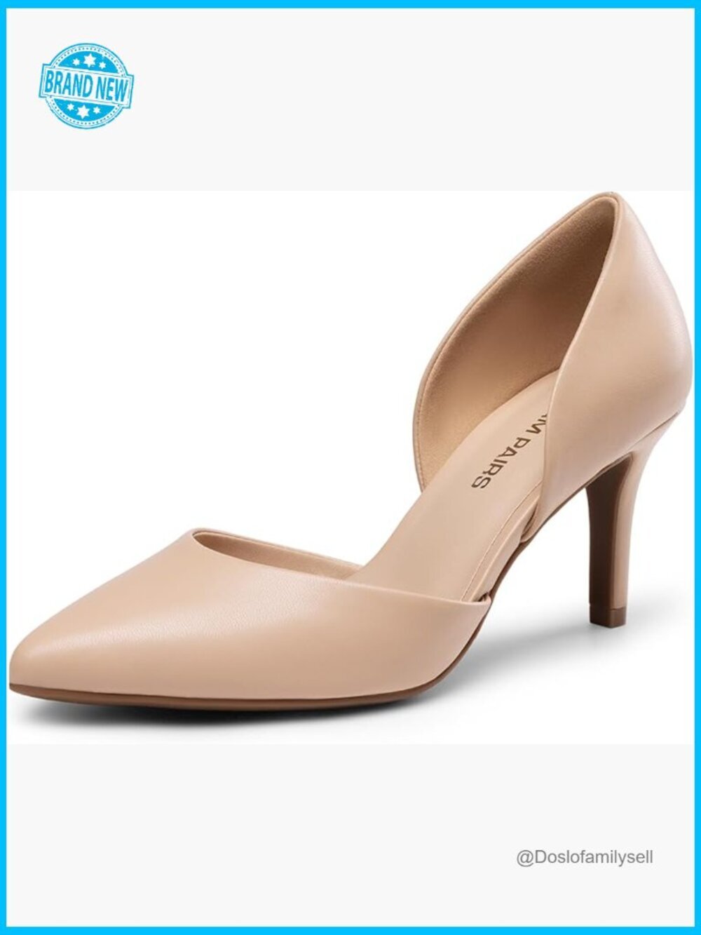 Sleek D'Orsay Pumps Closed Toe High Heel Leg-Lengthening Classic Office Wedding